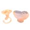 French Art Deco Frosted Pink Vases, 1920, Set of 2, Image 1