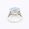 Vintage Ring aus 18 Karat Gold, Blautopas und Diamanten 3