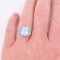 Vintage Ring aus 18 Karat Gold, Blautopas und Diamanten 4