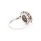 1930 Antiker französischer Art Deco Verlobungsring, Platin, Diamanten und Rubin Halo 5