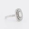 Art Deco Doppelter Halo-Verlobungsring aus Platin und Diamanten 1