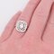 Art Deco Doppelter Halo-Verlobungsring aus Platin und Diamanten 3
