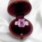 5 Karat Rosa Ceylon Saphir und Diamant Gold Trilogy Ring 2