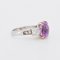 5 Karat Rosa Ceylon Saphir und Diamant Gold Trilogy Ring 1