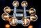 Kalmar Chrome Space Age Sputnik Atomium Rs Series Flush Mount by J. T. Kalmar, Austria, 1960s 2