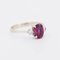 Trilogie-Ring aus Gold und Platin mit Rubin und Diamant, Größe 7,75 4