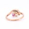 Belle Époque Trilogy Clover Ring mit 18 Karat Gold, natürlichen Diamanten und Rubinen, Frankreich, 1900 1