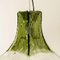 Lámpara colgante de vidrio claro y verde de Carlo Nason para Mazzega, 1960, Imagen 5