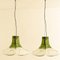 Lámpara colgante de vidrio claro y verde de Carlo Nason para Mazzega, 1960, Imagen 18