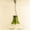Lámpara colgante de vidrio claro y verde de Carlo Nason para Mazzega, 1960, Imagen 19