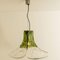 Lámpara colgante de vidrio claro y verde de Carlo Nason para Mazzega, 1960, Imagen 15