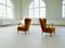 Modern Art Deco vLounge Chairs in Velvet, Sweden, 1940s, Set of 2 8