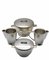 Serving Tureens and Two Coffee Pots by Gio Ponti for fFLli Calderoni, Italy, 1950s, Set of 4 3
