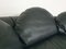 Sectional Sofas in Black Leather attributed to Wiener Werkstätte, 1980s, Set of 4 16
