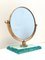 Brass and Glass Vanity Mirror attributed to Gio Ponti for Fontana Arte, Italy, 1940s 1