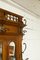 Late 19th Century Napoleon III Walnut Wardrobe with 3 Mirrors and Hooks in Marble 52