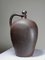 Large Jar in Normandy Stoneware with Glossy Burgundy Enamel 7