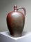 Large Jar in Normandy Stoneware with Glossy Burgundy Enamel 5
