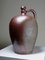 Large Jar in Normandy Stoneware with Glossy Burgundy Enamel 9