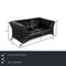 322 Leather Two-Seater Black Sofa from Rolf Benz 2