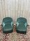 Set of Napoleon III Style Green Velvet Toad Armchairs 3