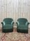 Set of Napoleon III Style Green Velvet Toad Armchairs 1