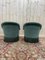 Set of Napoleon III Style Green Velvet Toad Armchairs 2