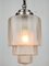 French Art Deco Etched Skyscraper Pendant Light, Image 3