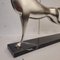Boris Lovet-Lorski, Art Deco Pferd, 1970er, Versilbertes Metall mit Marmorsockel 19