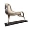 Boris Lovet-Lorski, Art Deco Style Horse, 1970s, Silver-Plated Metal with Marble Base 1