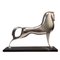 Boris Lovet-Lorski, Art Deco Pferd, 1970er, Versilbertes Metall mit Marmorsockel 2
