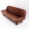 3-Sitzer Sofa aus Braunem Leder, 1970er 8