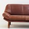3-Sitzer Sofa aus Braunem Leder, 1970er 5