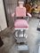 Fauteuil de Barbier en Cuir Rose et Aluminium, 1940s 19