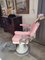 Fauteuil de Barbier en Cuir Rose et Aluminium, 1940s 14
