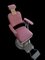 Fauteuil de Barbier en Cuir Rose et Aluminium, 1940s 2