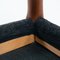 Vintage Stool in Teak and Black Wool by Niels Otto Møller, 1960s, Image 9