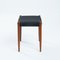 Vintage Stool in Teak and Black Wool by Niels Otto Møller, 1960s, Image 2