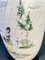 Mid-Century Hand-Painted Studio Pottery Vase in Light Pink with Motif of Lady in the Rain, 1960s 9