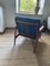 Danish Teak Paper Knife Lounge Chair in Blue by Kai Kristiansen for Magnus Olesen, 1950s 7
