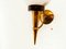 Brass Wall Light with Opal Glass, Image 2