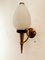 Brass Wall Light with Opal Glass, Image 11