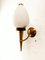 Brass Wall Light with Opal Glass, Image 7