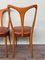 Italienische Vintage Stühle aus Buche & Braunem Skai Sitz, 1950er, 6er Set 8