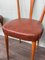 Italienische Vintage Stühle aus Buche & Braunem Skai Sitz, 1950er, 6er Set 11