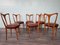 Italienische Vintage Stühle aus Buche & Braunem Skai Sitz, 1950er, 6er Set 2