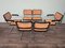 Italian Chairs in Chromed Metal and Vienna Straw, 1970s, Set of 6 1