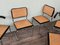 Italian Chairs in Chromed Metal and Vienna Straw, 1970s, Set of 6 5