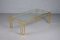 Grande Table Basse Hollywood Regency en Laiton, Set de 3 6