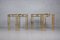 Grande Table Basse Hollywood Regency en Laiton, Set de 3 11